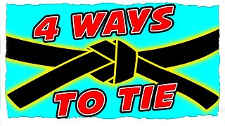 How to Tie a Karate Belt  4 Different Ways to Tie a Karate Belt [upl. by Reteip]