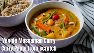 Veg Massaman Curry Recipe With Curry Paste Made From Scratch [upl. by Tsyhtema299]