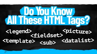 5 Must Know HTML Tags That Almost Nobody Knows [upl. by Ymerej]