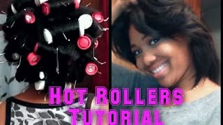 Remington HOT ROLLERS On BLOW DRIED RELAXED HAIR [upl. by Jephum]