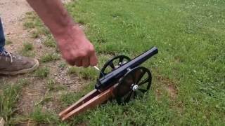 A Very Small Cannon  Homemade Cannon Gets Shot Off [upl. by Attecnoc]