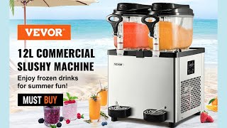 VEVOR Commercial Slushy Machine for Supermarkets Cafes Restaurants Bars and Home Use [upl. by Navanod]