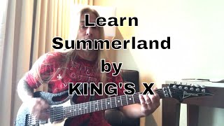 Learn to Play Summerland by Kings X  Steve Stine Guitar Lesson [upl. by Islean]