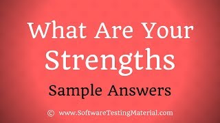 What Are Your Strengths  Sample Answer  Freshers amp Experienced [upl. by Gagne]