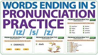 English Pronunciation Practice  How do you pronounce words ending in S [upl. by Andree113]