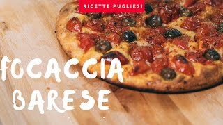 Focaccia Barese  Ricetta come Panificio Fiore Bari [upl. by Anilak]