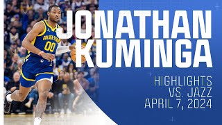 Jonathan Kuminga highlights Watch Warriors forward score 21 points vs Jazz  NBC Sports Bay Area [upl. by Retsub]