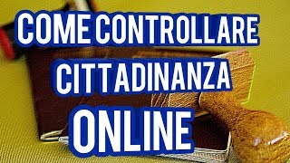 Come controllare la propria cittadinanza online [upl. by Arev]