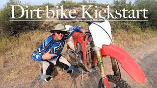 How To Kick Start A Dirt Bike Kickstart Dirt Bike [upl. by Okuy]