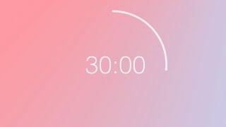 30 minute countdown timer  Pastel Color Wheel background [upl. by Sinnej68]