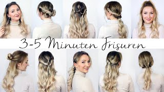 3 MINUTEN FRISUREN  unkompliziert und schnell 10 Frisuren für den Alltag  TheBeauty2go [upl. by Ielerol]