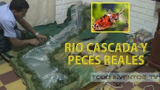 PESEBRE CON PECES RÍO Y CASCADA REALES PARTE 1 ● todoinventostv  8 shorts [upl. by Sorips]