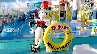 Dr Seuss WaterWorks Full Tour on Carnival Horizon Cruise Ship and POV Rides on Both Slides [upl. by Brechtel]