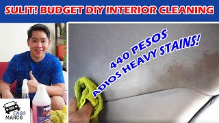 DIY Car Interior Cleaning  Budget Cleaning for Light to Heavy Stains [upl. by Notsud]