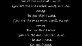 Grease  Youre The One That I Want  Lyrics [upl. by Nonnahsed]