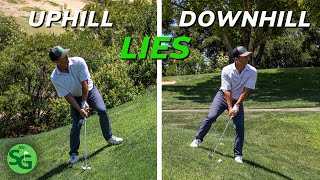 Top Tips to Hit Uphill and Downhill Lies on the Golf Course [upl. by Ainattirb]