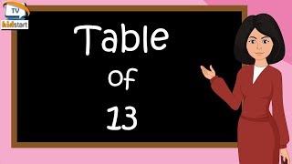 Table of 13  Rhythmic Table of Thirteen  Learn Multiplication Table of 13 x 1  13  kidstartv [upl. by Yeliak124]