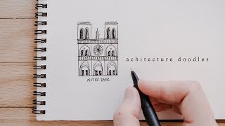 How To Draw Buildings  Architecture Doodles For Beginners [upl. by Amii407]