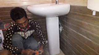 Expensive Basin Fitting and Fixing by Experts at AsiaAsian Best Plumbing Workers [upl. by Aiekahs206]