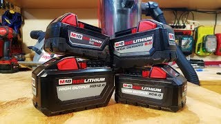 Milwaukee M18 6Ah vs 9Ah vs 12Ah High Output Battery Performance Test [upl. by Vern]