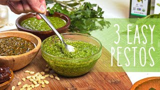 How to Make Pesto  3 Easy Pesto Recipes [upl. by Anaerol]