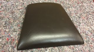 How to recover a simple dining chair seat pad strait edges domed top and pleated corners [upl. by Ulla223]