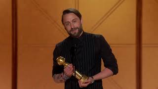 Kieran Culkin Wins Best Supporting Male Actor – Motion Picture  82nd Annual Golden Globes [upl. by Elatnahs698]