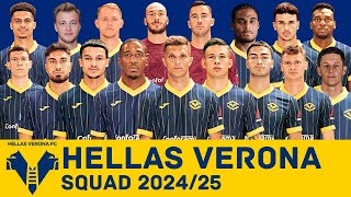 HELLAS VERONA FC Full Squad For Season 202425  Hellas Verona  FootWorld [upl. by Goldshlag]