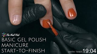 How To Apply Gel Polish StarttoFinish Real Time [upl. by Nessaj877]