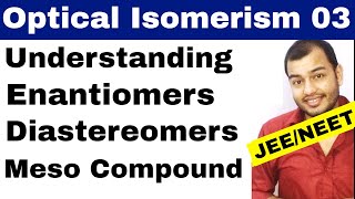 Isomerism 11  Optical Isomers 03  Enantiomers  Diastereomers Meso  Total Isomers JEENEET [upl. by Ahcorb802]