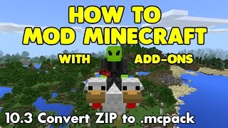 103 How to Mod Minecraft with AddOns  Convert ZIP to mcpack [upl. by Fabozzi]