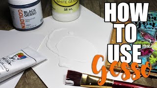 HOW TO Use GESSO Mixed Media Tips [upl. by Donelu986]