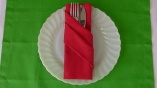 Napkin Folding  Buffet Pouch [upl. by Fontes]