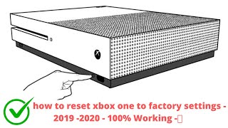 how to reset xbox one to factory settings  2019 2020  100 Working 👍 [upl. by Marnie]