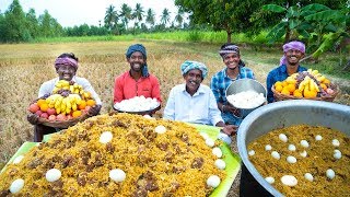 BIRYANI  MUTTON BIRYANI with Eggs  Traditional Biryani Recipe cooking in Village  Village Cooking [upl. by Lap822]