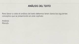 Análisis del Texto Conceptos Básicos [upl. by Ika]