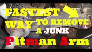 How To Remove a BAD Pitman Arm FASTit FALLS RIGHT OFF [upl. by Renae]