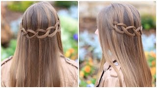 Loop Waterfall Braid  Cute Hairstyles [upl. by Drahsir]