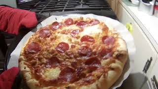 Delissio Cheese STUFFED Crust Three MEAT Pizza [upl. by Grimaldi790]