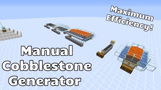 Manual Cobblestone Generator Max Efficiency [upl. by Enixam]