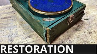 1938 rare Gramophone Restoration  I restored old record player [upl. by Lebasiram]