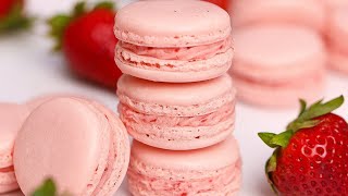 COMO HACER MACARONS DE FRESA CASTRAWBERIES  DANI FLOWERS [upl. by Fletch]