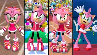 Evolution of Amy in Mario and Sonic Series 20072021 [upl. by Ahseeyt241]