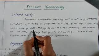 Research Methodology  Definition and Objectives  In Hindi [upl. by Loree]