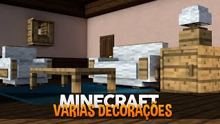 Minecraft MODs CENTENAS DE DECORAÇÕES PARA SUA CASA Decocraft [upl. by Nolra]