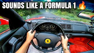 Ferrari F355 Insane F1 Sound  POV Tunnel Run w STRAIGHT PIPES [upl. by Juan]