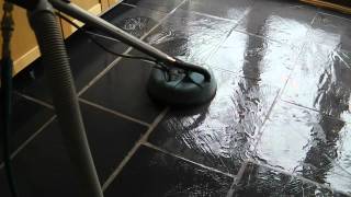 Slate floor cleaning [upl. by Yrmac]