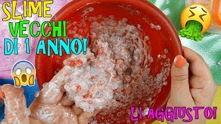 SLIME VECCHI DI UN ANNO RIUSCIRO AD AGGIUSTARLI SLIME MAKEOVER Iolanda Sweets [upl. by Mingche]