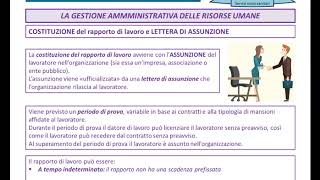 La Gestione Amministrativa delle risorse umane 1 puntata [upl. by Abrahan]