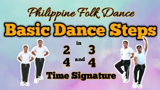 BASIC FOLKDANCE STEPS IN 24 amp 34 TIME SIGNATURE [upl. by Nisay598]